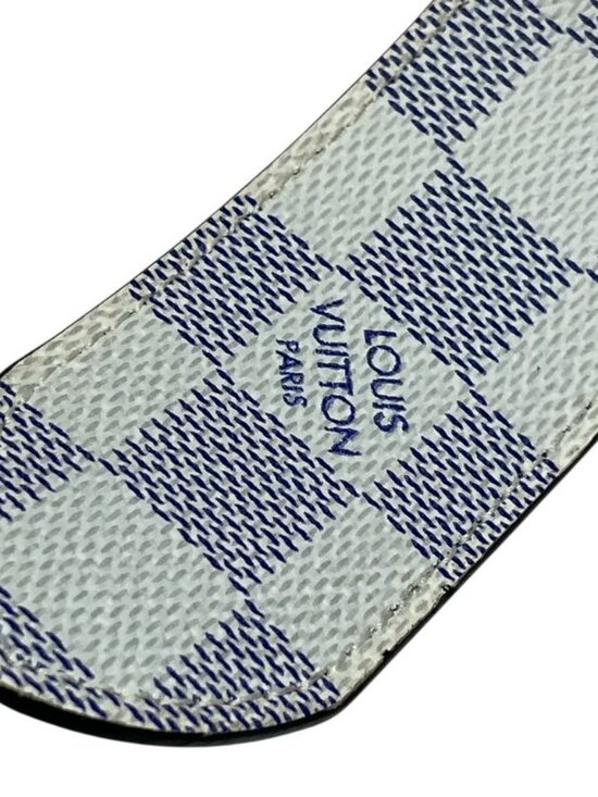 Louis Vuitton Damier Cobalt Azur Belt Silver Black Luxury Sophistication - Picture 9 of 10